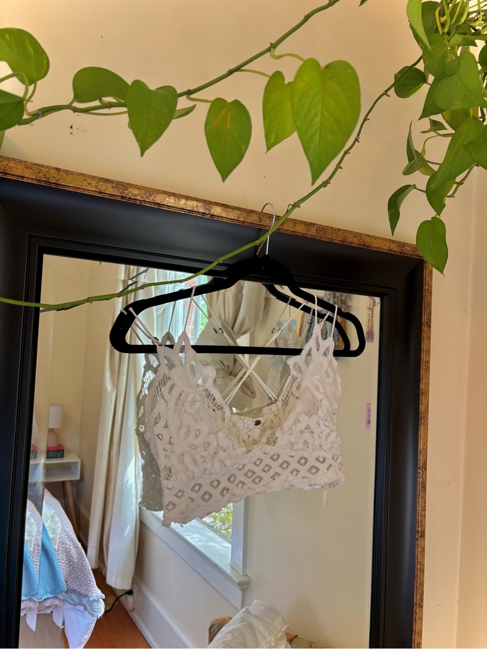 Free People White Lace Bralette Crop Top